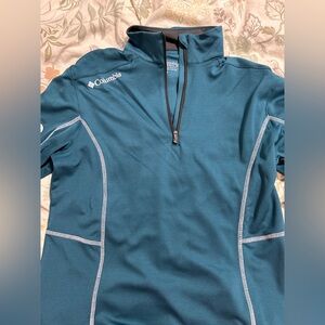 Columbia Blue Cycling Top with White Trim